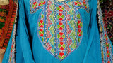 Afghan Pathan Girl Light Blue Dress For Wedding Event