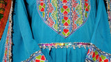 Afghan Pathan Girl Light Blue Dress For Wedding Event