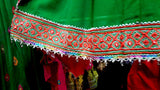 Wedding Event Afghani Dress In Green Color Traditional Pakhtoon Clothes