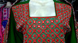 Wedding Event Afghani Dress In Green Color Traditional Pakhtoon Clothes