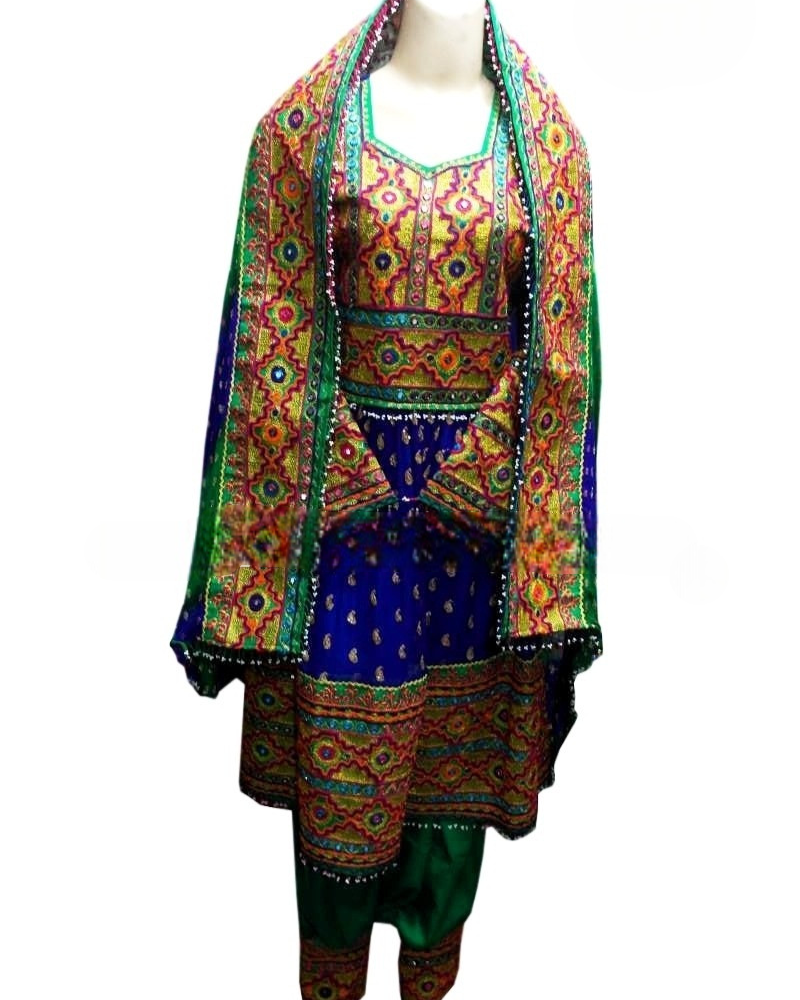 Afghan Blue Color Dress
