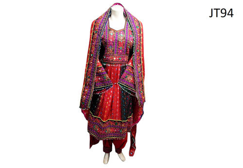 Afghan Bridal Handmade Embroidery Dress
