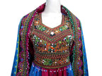 tribal beads work afghani dresss
