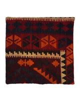 Handwoven Carpet Accent Pillow Art 1.6x1.6 ft