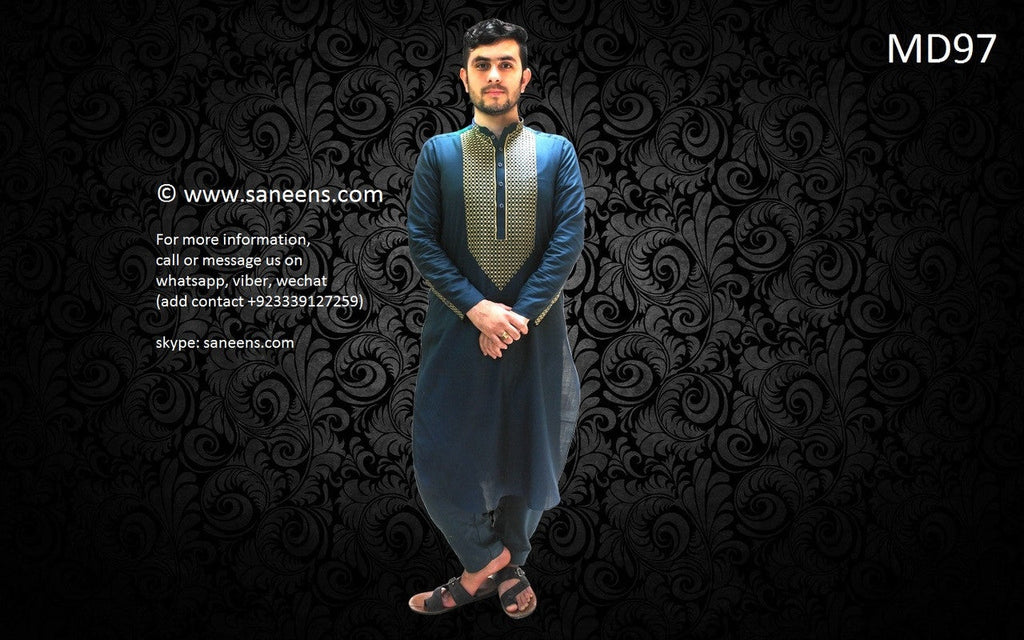 pathan gents dress with tape work, afghan fashion
