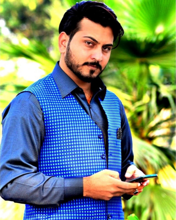 Blue Pashtun Waistcoat