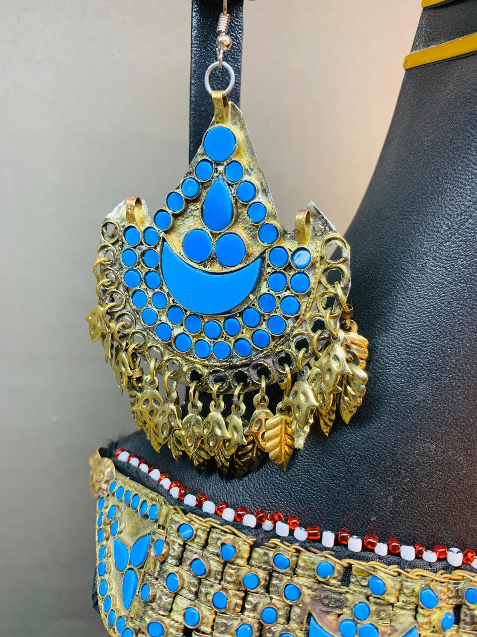 coin jewelry, Afghan earrings, ethnic jewelry set, handcrafted Afghan jewelry, 