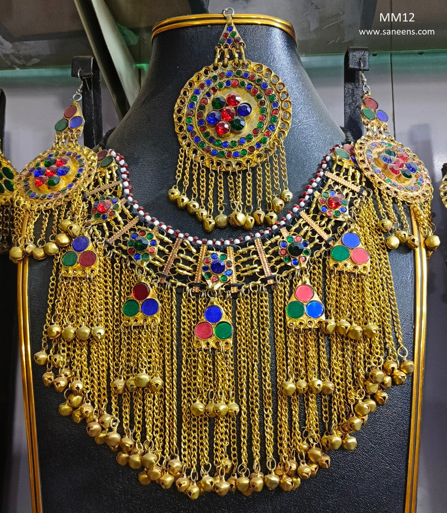 kuchi afghan golden jewelry set