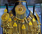 kuchi afghan jewelry set in golden color