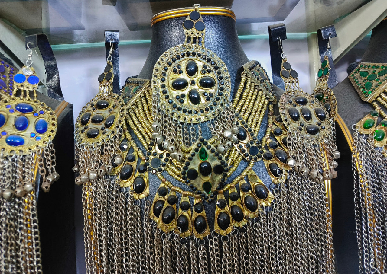 afghan gypsy women formal jewelry set choker