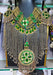 kuchi afghan jewelry set in green stones
