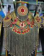 afghan kuchi red jewelry set