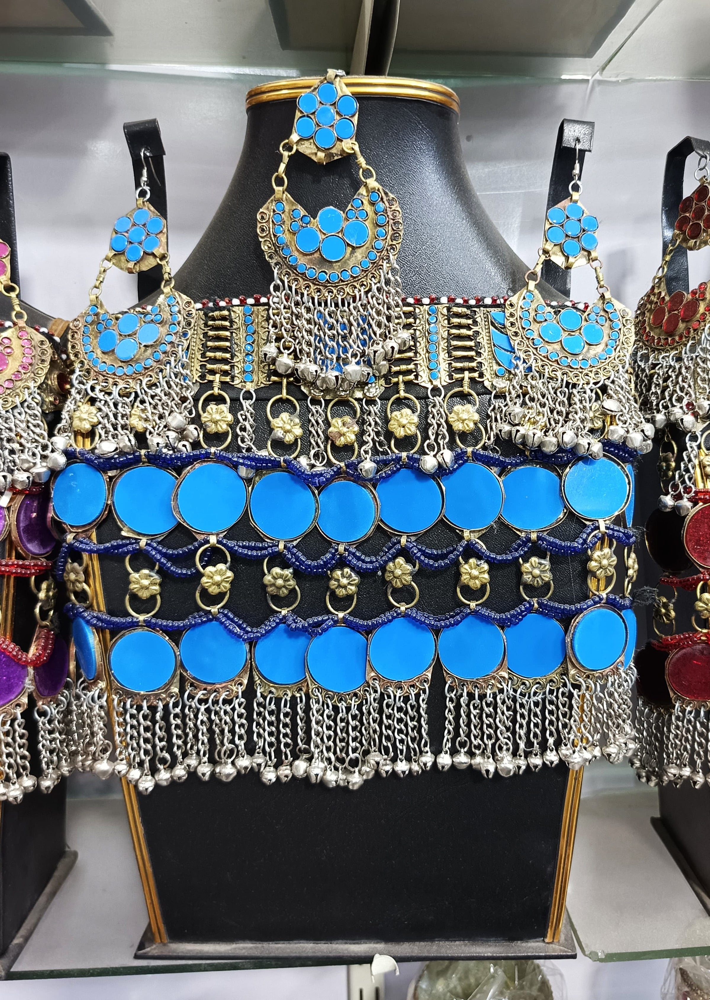 Pashtun Girls Casual Blue Stone Jewelry Set