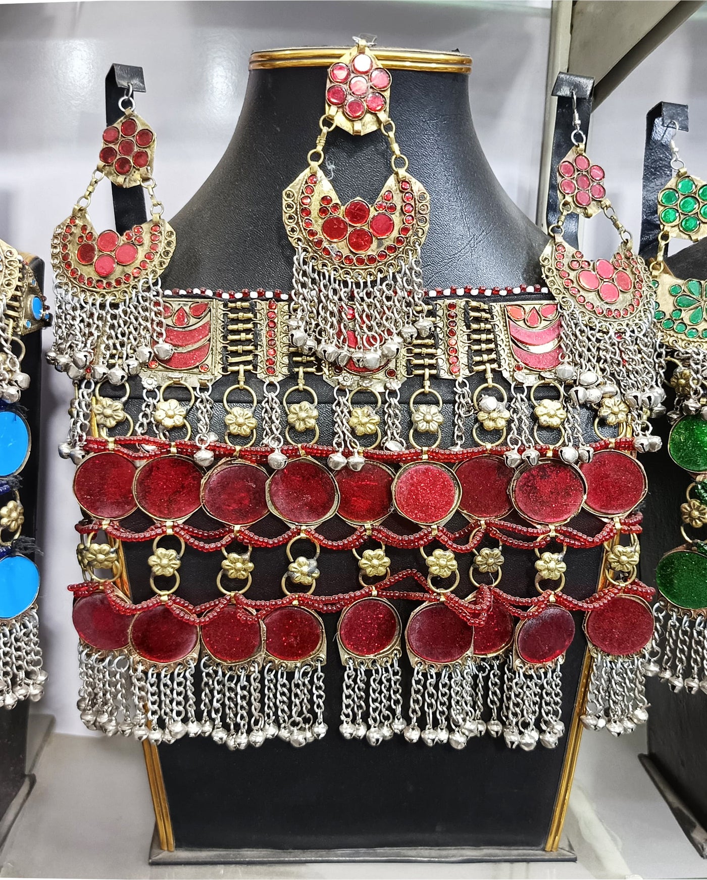 Afghan Arosi Trend Red Color Jewelry Set