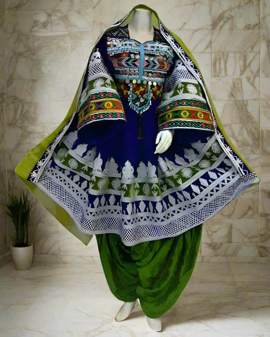 Afghan Bridal Embroidered Dress