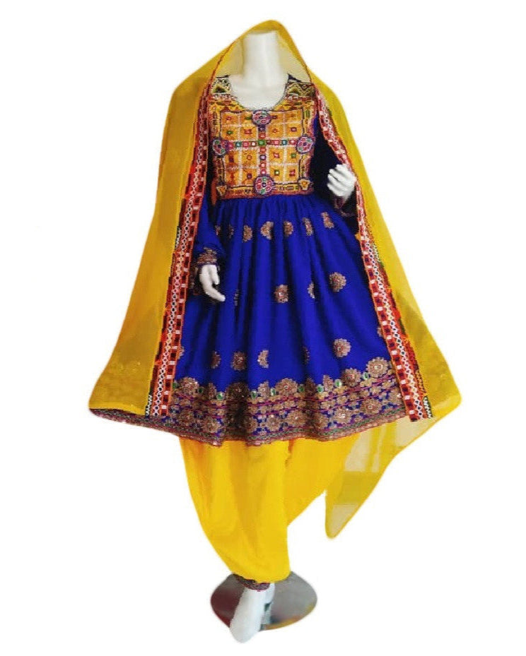 Elegant Afghan Bridal Frock Dress