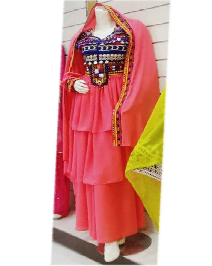 Hand Embroidered Afghan Bridal Dress