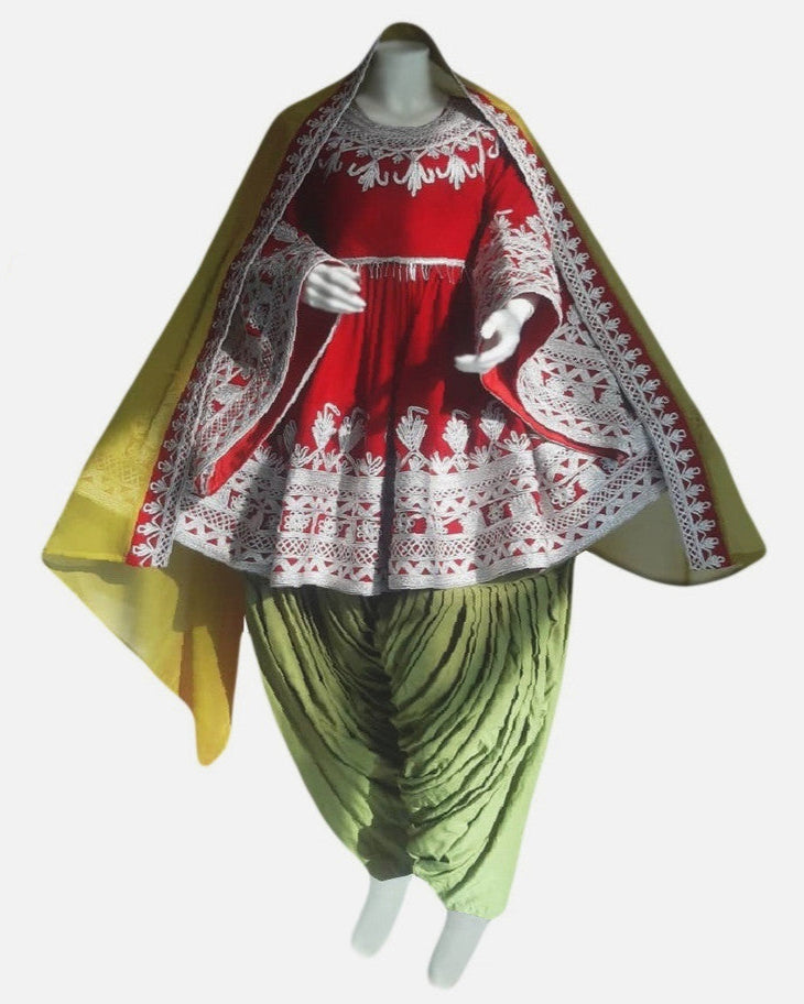 Afghan Bridal Embroidered Dress