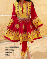 Afghan Bridal Dress With Hand Embroidery Work
