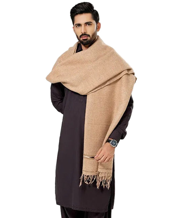 Oatmeal Pashtun Wool Shawl