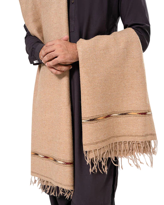 Oatmeal Pashtun Wool Shawl