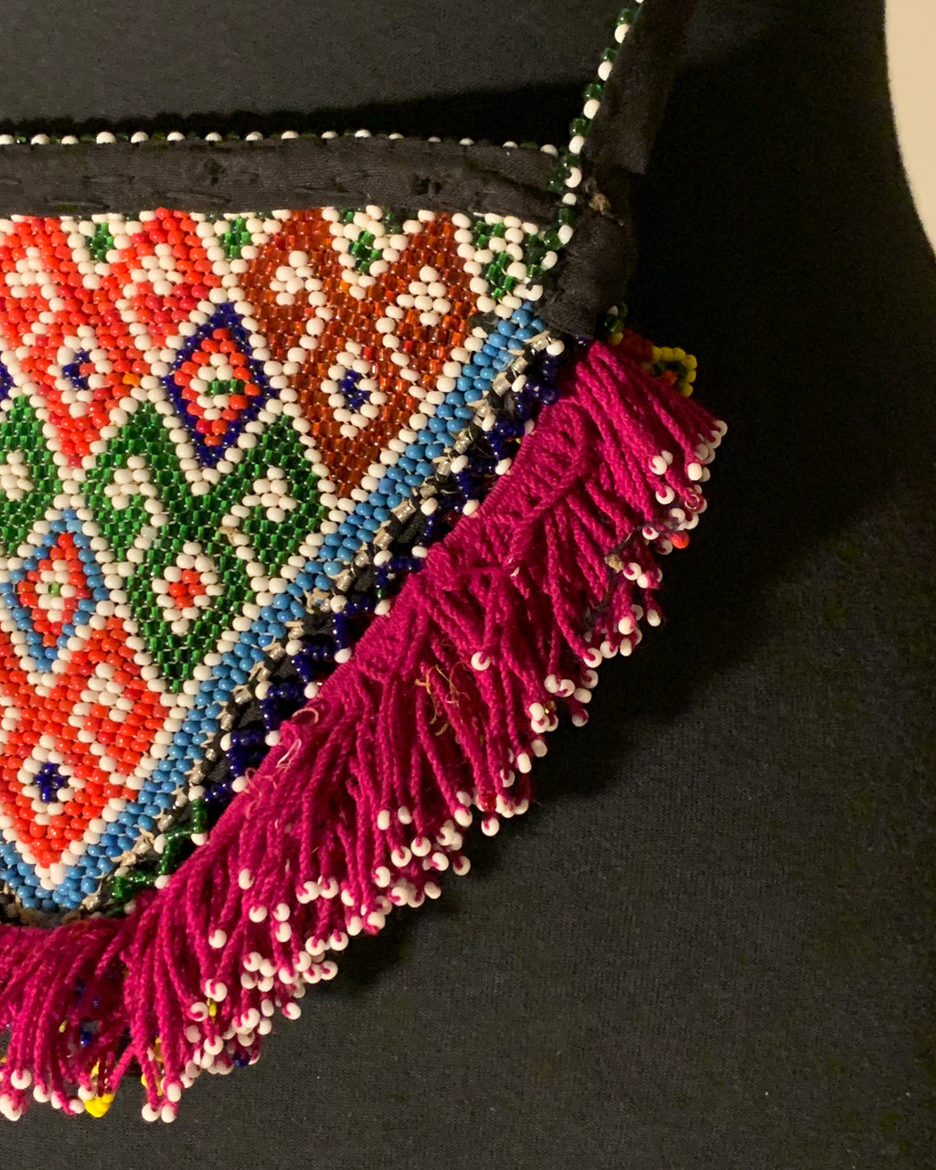 Afghan Patterned Bead Purse