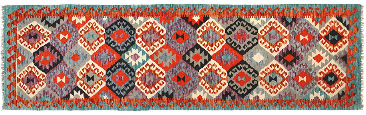 Afghan rug hallway decor, Pashtun craftsmanship rug, Afghan wool runner rug