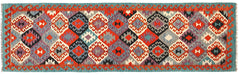 Afghan rug hallway decor, Pashtun craftsmanship rug, Afghan wool runner rug