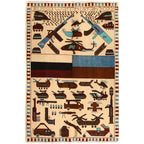 Cultural Russia & Ukraine War Art Rug 4.9x3.3 ft