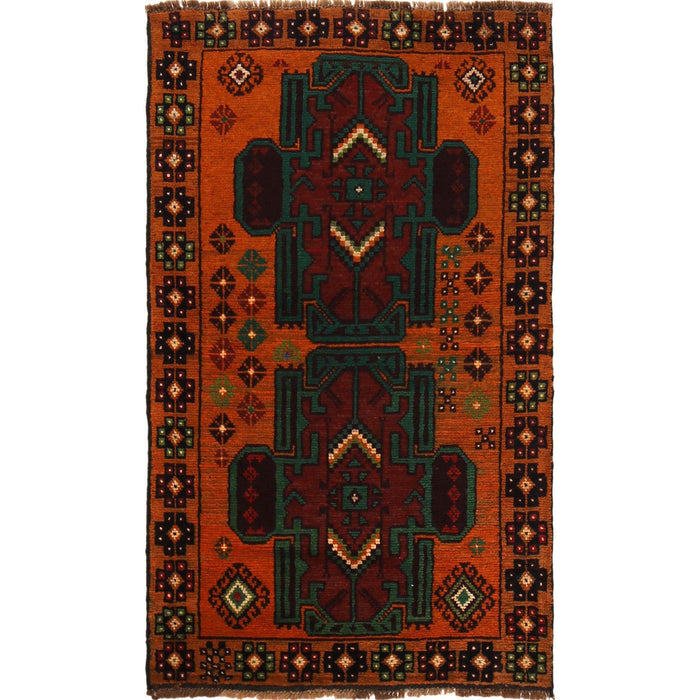 Afghan handmade wool rug, Afghan women artisans rug, vintage Afghan Baloch rug, 