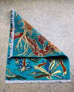 Hand Knotted Deer Rug 2.5x2 ft