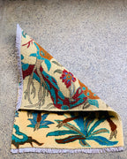 Vintage Battle Rug Deer Art 2.4x1.9 ft