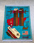 Handmade 9/11 Battle Scene Rug 2.6x1.9 ft