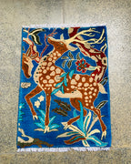 Pashtun Tribal Legacy Deer Textile 2.6x2 ft