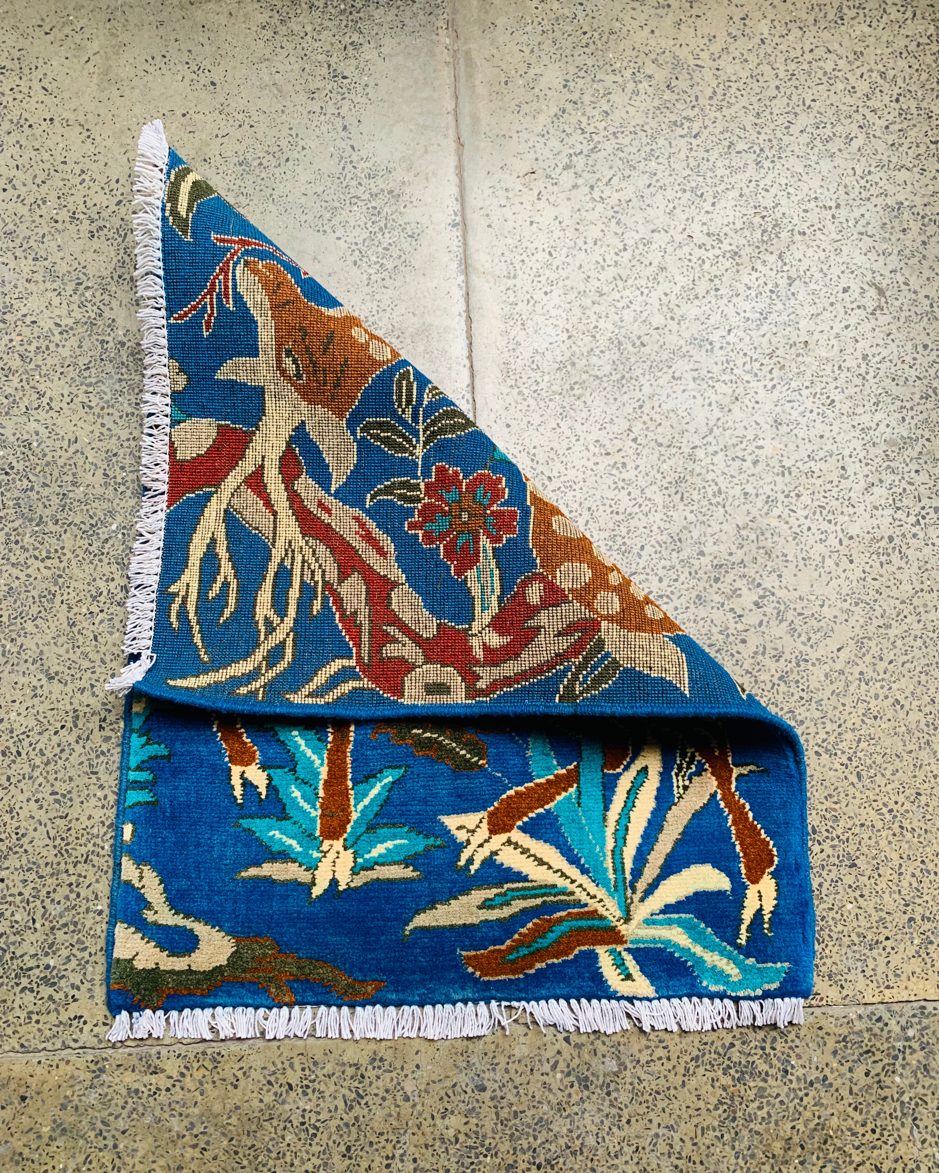 Pashtun Tribal Legacy Deer Textile 2.6x2 ft