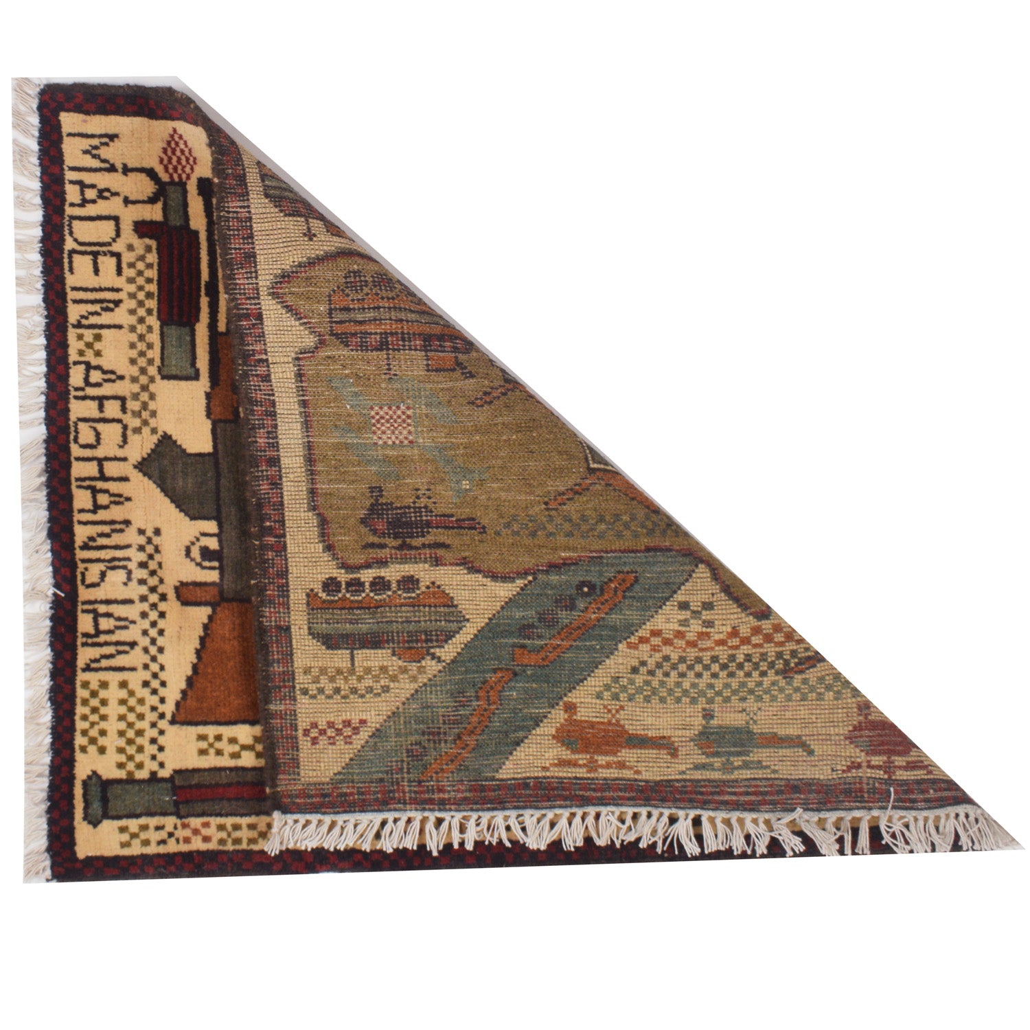 Afghanistan Map Rug Storytelling Piece 2.5x1.8 ft