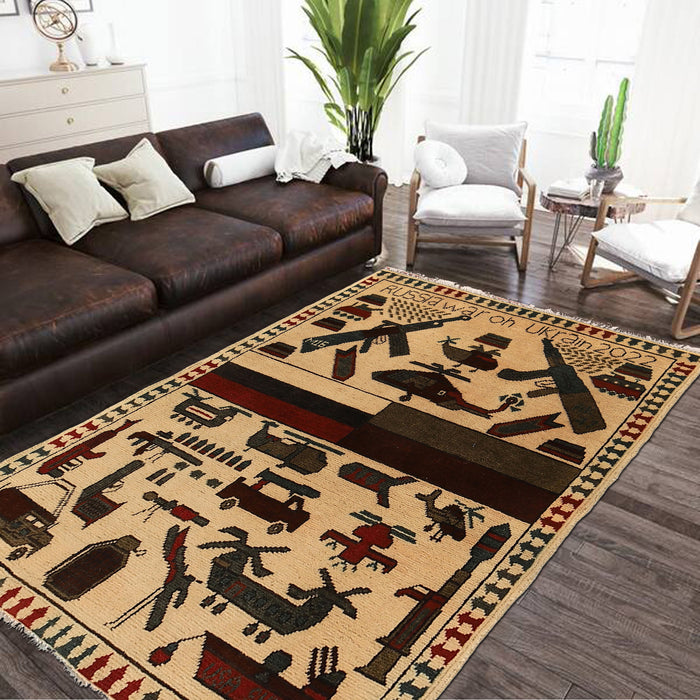 Russia & Ukraine War Cultural Carpet 3.7x2.6 ft
