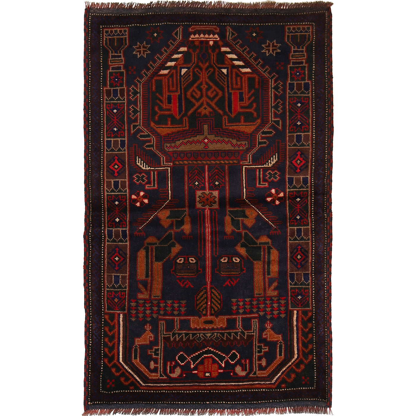 Afghan Prayer Rug Soft Weaving 5.1x3.1 ft