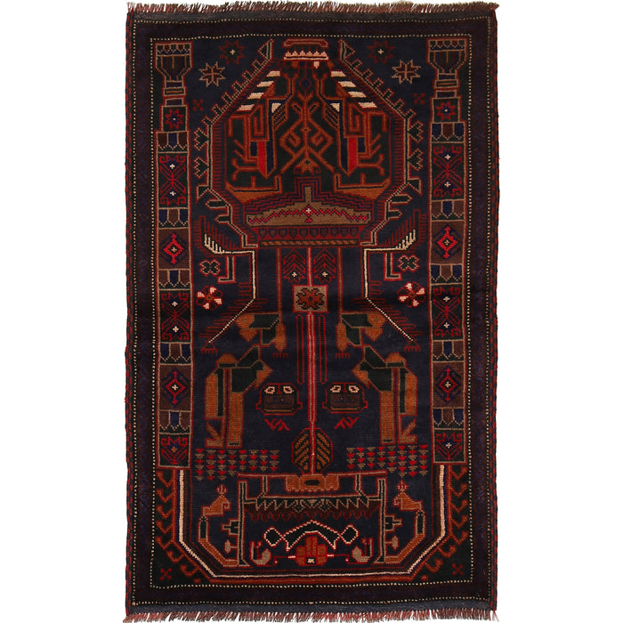 Afghan Prayer Rug Soft Weaving 5.1x3.1 ft