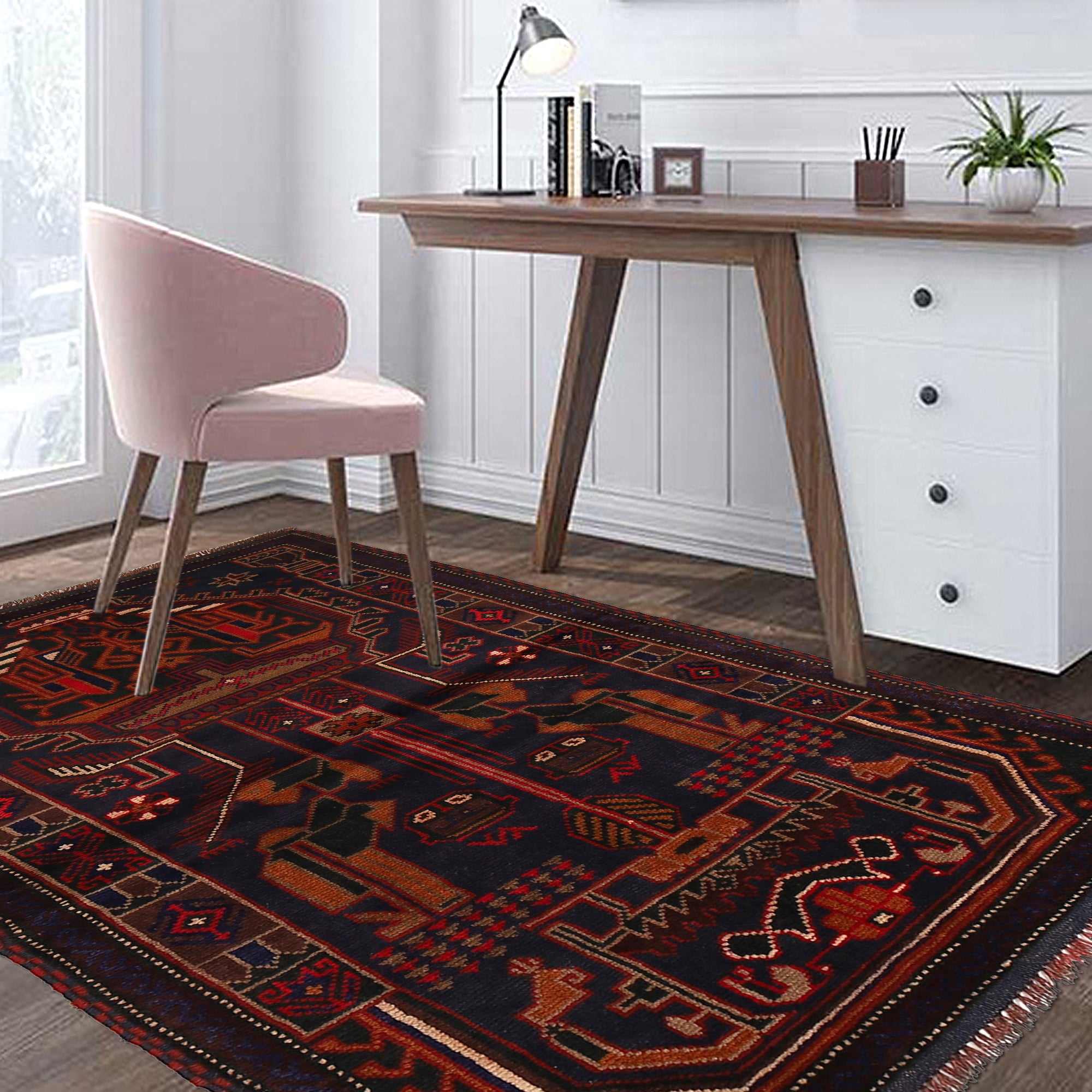 Afghan Prayer Rug Soft Weaving 5.1x3.1 ft