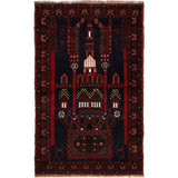 Soft Afghan Prayer Mat Weave 4.8x3 ft