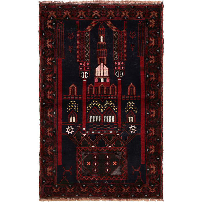 Soft Afghan Prayer Mat Weave 4.8x3 ft