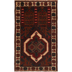 Traditional Afghan Prayer Mat Piece 4.6x2.7 ft