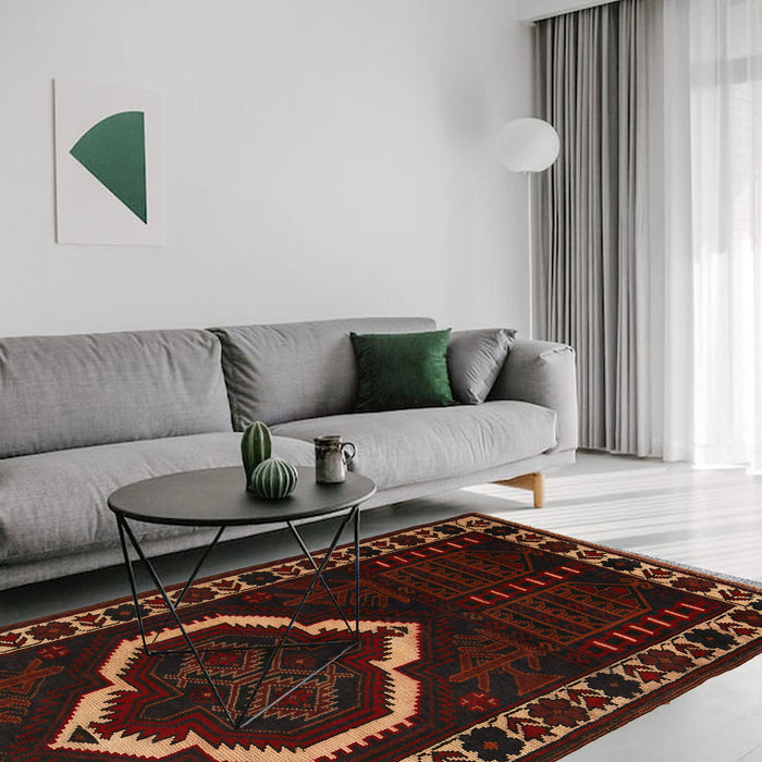 Traditional Afghan Prayer Mat Piece 4.6x2.7 ft