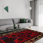 Prayer Rug Afghan Heritage Design 4.2x2.7 ft
