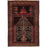 Prayer Mat Afghan Crafted Piece 4.2x2.9 ft