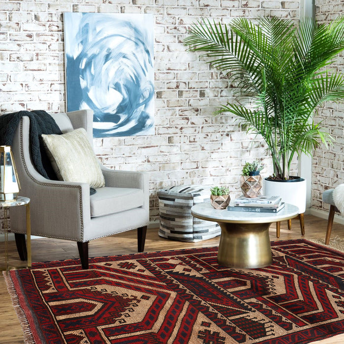 Handmade Afghan Rug Prayer Mat 4.7x2.7 ft