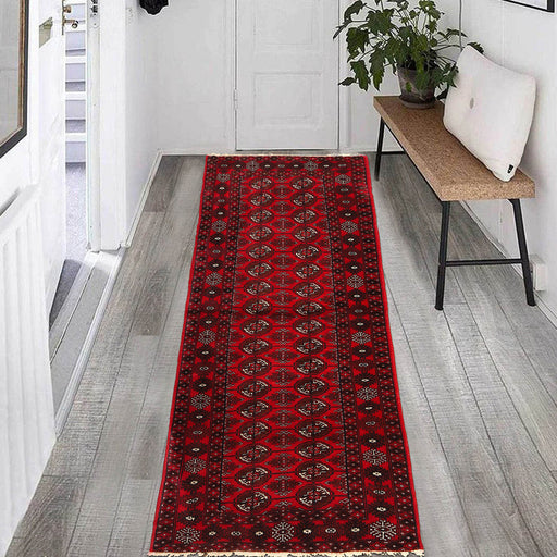 Hand Knotted Wool Runner Rug, Timeless Elegance, 