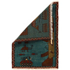 Handwoven AK-47 Afghan Battle Carpet 2.9x2 ft