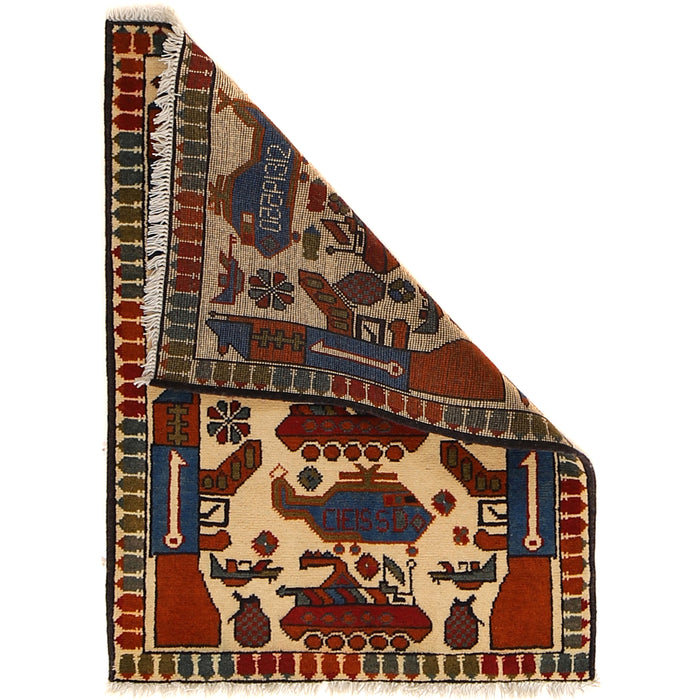 Cultural Weapons Heritage Battle Rug 2.9x2 ft